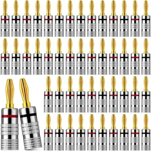 18 Paar/36 Stck. Lautsprecher Bananenstecker, 24k vergoldet Doppelschraube Typ Lautsprecher... - Bild 1 von 7