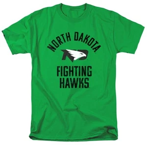 Official Fighting Hawks Logo Unisex Adult T-Shirt, Kelly Green, Large - Picture 1 of 6