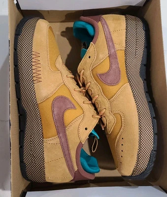 NUEVO Para mujeres Talla 11 Nike Air Force 1 Low Wild Flax Teal Tan FB2348 800 Para hombres 9.5 Foto 1 de 4