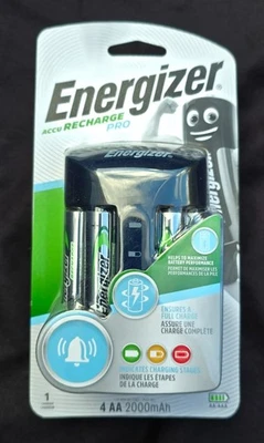 Energizer Accu Recharge Pro Charger Including 4x AA 2000mAh Batteries  - Image 1 of 2