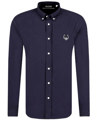 Kenzo L/S Dress Shirt TIGER Logo Navy Blue Cotton Size XL Extra Large - Image 1 of 4