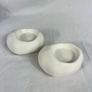 Juego de 2 candelabros votivos de piedra de roca sintética Partylite Tealight - Imagen 1 de 7