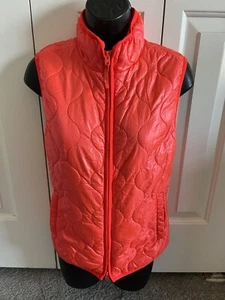 J. Crew Women's Primaloft Quilted Layering Vest B8448 Sz Small Orange Pockets - Picture 1 of 7