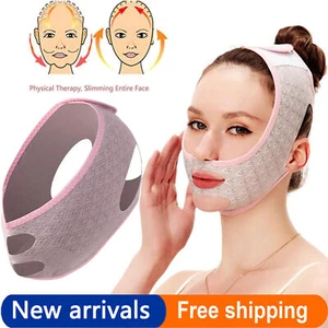 Face Lifting Band Facial Slimming Belt Facial Cheek V Shape Neck Strap Face Line - Picture 1 of 14