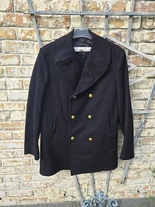 Sterlingwear of Boston Navy Issue Reefer Jacket/Pea Coat 40L Men's Black  - Picture 1 of 24