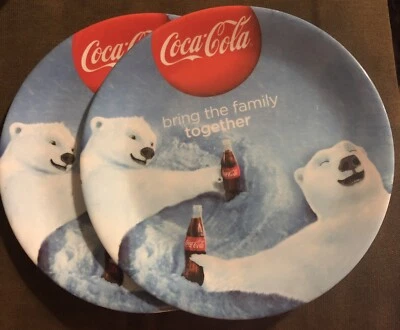 Dos osos polares de plástico coleccionista Coca Cola Gibson con sello Foto 1 de 3