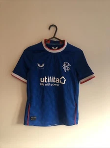 Rangers 2022-2023 Castore Home Football Shirt Kids Size Junior Medium - Picture 1 of 5