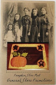 General Store Primitives Felt Wool Pumpkin Star Mat 13"x18" Quilt Pattern - Picture 1 of 1
