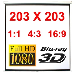 110" écran de projection 203 cm écran de projecteur écran store projecteur home cinéma 1:1 - Photo 1/7