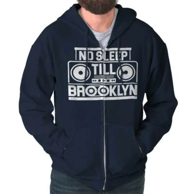 Hip Hop Song No Sleep Til Brooklyn Stereo Sweatshirt Zip Up Hoodie Men Women - Image 1 of 4