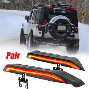 Rear Roof Spoiler Wing W/ Tail LED Light Lamp For Jeep Wrangler JK JKU 2007-2018 - Picture 1 of 11