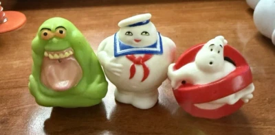 Lote De Colección 1984 LJN Spitballs Cazafantasmas Squirters Slimer Ghost Stay Puft Man Foto 1 de 4