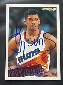 KEVIN JOHNSON KJ PHOENIX SUNS PG AUTOGRAPHED SIGNED 1995 FLEER BASKETBALL CARD