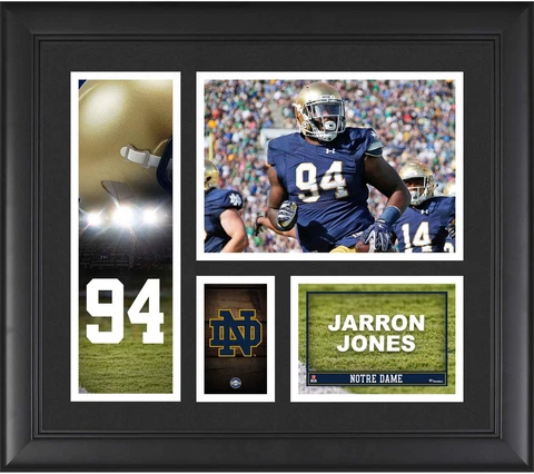 Jarron Jones Irish Framed 15x17 Player Collage - Fanatics Cover