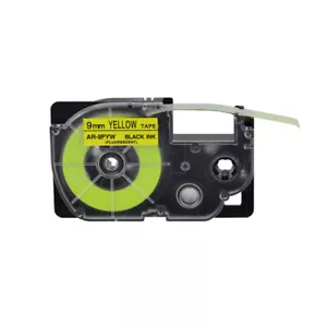 Cartucho de cinta amarillo fluorescente XR-9FYW de 1 pieza para impresora de etiquetas Casio KL-60 EZ - Imagen 1 de 9