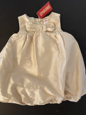 NUEVO SIN ETIQUETAS Niñas 4T Gymboree “CITY SPARKLE” Dorado Metálico Burbuja Vestido Arco. RARO Foto 1 de 4