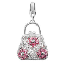 Dream Charms Damen Handtasche Anhänger echt Silber 925 rhodiniert mit Zirkonia