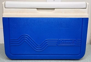 Coleman Flip Top Lid Personal Mini Cooler 5205 6 Pack Blue Lunchbox Made USA - Picture 1 of 19