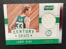 Larry Bird 2015-16 Panini Threads  Century Greats Game Used Jersey  card 09 /199