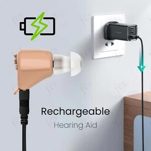 Axon K-88 In-The-Canal (ITC) Rechargeable Hearing Aid With Charger For Mild Loss - Picture 1 of 12