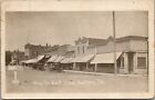Hartley IA~Keep to Right~Dirt Main St~Sentinel Newspaper*~Red's Cafe~1918 RPPC