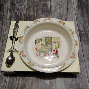 Royal Doulton Bunnykins Schale Löffel Baby Set 1936 - Bild 1 von 5