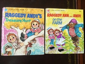 Raggedy Ann F Andy on the Farm,Raggedy Andy’s Treasure Hunt, Tell a Tale Books - Picture 1 of 12