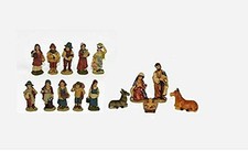 Set completo presepe da 15 Pezzi pastori pastorelli con natività 3,5 cm addobbo