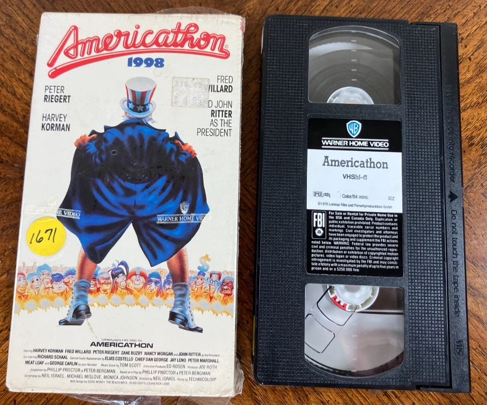 AMERICATHON 1998 VHS John Ritter Harvey Korman Fred Willard 1979 1985 Rare oop - Image 1 of 4