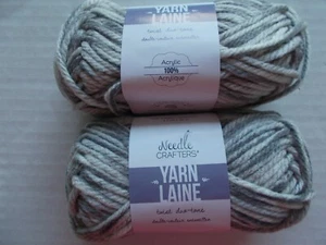 Needle Crafters Twist Duo Tone yarn, Smoke, lot of 2 (46 yds ea) - Picture 1 of 2