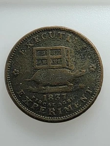 Ficha de tiempos difíciles de 1837, experimento ejecutivo, caballo y tortuga EE6,4 - Imagen 1 de 4
