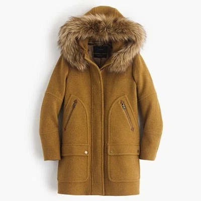 J. Crew Chateau Hooded Parka Stadium Cloth Italian Wool Nello Gori - Image 1 of 4