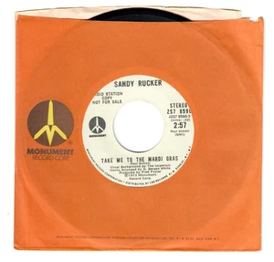 Sandy Rucker 1973 Monument 45rpm "Take Me To The Mardi Gras" Paul Simon - Picture 1 of 4
