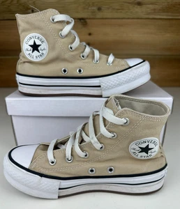 Converse Chuck Taylor All Star Eva Lift Platform Hi Size 1 UK Beige A06345C - Picture 1 of 16