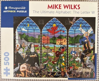 Pomegranate Art 500 Piece Jigsaw Puzzle Mike Wilks Ultimate Alphabet Letter W - image 1 of 4