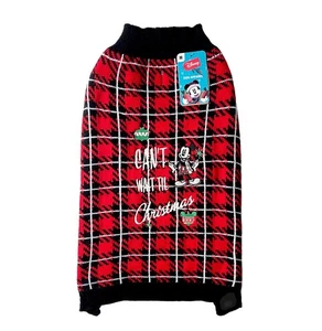 Disney Mickey Mouse Christmas Pet Dog Sweater Medium Holiday Cozy Knit NEW NWT - Picture 1 of 7