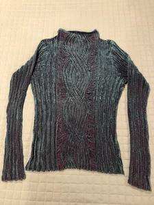 Vintage PEPLUM by Yoshiki Hishinuma Crinkle Plissee Langarm - zweifarbig - RAR - Bild 1 von 8