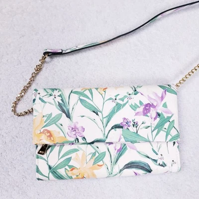 INC Averry Floral Bandolera Cartera con Cadena Plia Jardín Blanco Cartera Talla Única Foto 1 de 4