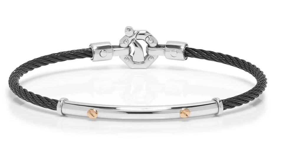 BARAKA Men's BR332221ROAC220002 Collection 316L Rose Gold Diamonds Bracelet - Image 1 of 4