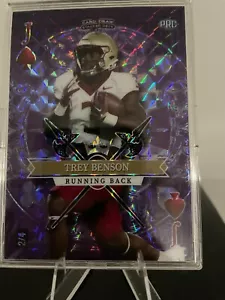TREY BENSON WILD CARD STACKED DECK PURPLE PRISM PRC 2/4 SSP - Picture 1 of 1