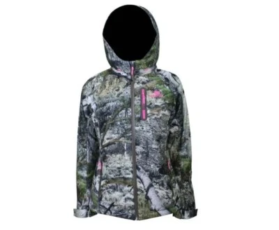 (L) Women's Mossy Oak Mountain Country Camo Parka Coat Pink Logo NWT - Imagem 1 de 4