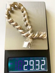 Super heavy 925 Italy Sterling Silver San Marco bracelet - Picture 1 of 6