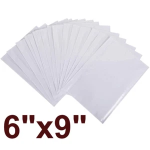 6x9 Transparente Cerrado Lista de Embalaje Sobres Envío Etiqueta Factura Adhesivo Funda - Imagen 1 de 1