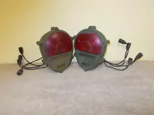 VGT PAIR AURORA CORD CABLE LIGHTS # 11614157 BLACK OUT TAIL MILITARY~ PARTS ONLY - Foto 1 di 12