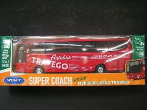 Welly Super Coach Series DieCast Metal 1:60 Mercedes-Benz Travego Bus  