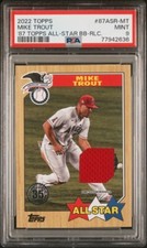 2022 Topps Series 2 MLB '87 All-Star Relic Mike Trout PSA 9 Los Angeles Angels