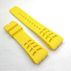 25mm * 20mm Yellow Rubber Strap Band for RICHARD MILLE RM011 RM50-03/01
