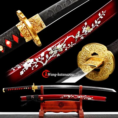 Wintersweet Katana Gunome Arcilla Templada T10 Espada Funcional Samurai Japonesa Foto 1 de 4