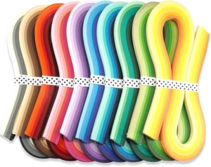 Multi-Color Paper Quilling Strips Set 60 Colors 10 Packs 54Cm Length Paper Width - Picture 1 of 8