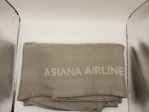 Coperta/Coperta da viaggio economica Asiana Airlines 59"x 41" colore grigio marrone. - Foto 1 di 4